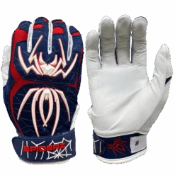 2022 Spiderz ENDITE Batting Gloves: Navy Blue/Red/White