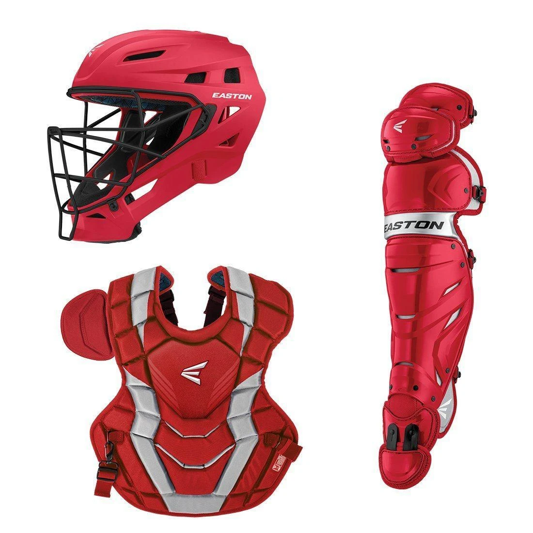 Easton Elite X Catcher's Box Set (Adult, Intermediate & Youth): Red