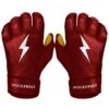 Bruce Bolt PREMIUM PRO Short Cuff Batting Gloves: Maroon